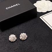 Chanel Silver Flowers Earrings - 2