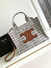 Celine Large Cabas Thais In Textile With Celine All-over - 26x19x13cm  - 1