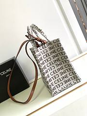 Celine Large Cabas Thais In Textile With Celine All-over - 26x19x13cm  - 4