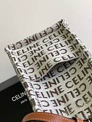 Celine Large Cabas Thais In Textile With Celine All-over - 26x19x13cm  - 3