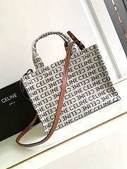 Celine Large Cabas Thais In Textile With Celine All-over - 26x19x13cm  - 2