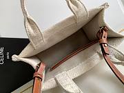 Celine Small Cabas Thai In White Canvas - 26x19x13cm - 4