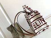 Celine Small Cabas Thai In Red Lines - 29x16x13cm - 5