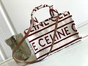 Celine Small Cabas Thai In Red Lines - 29x16x13cm - 3