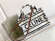 Celine Small Cabas Thai In Black Lines - 29x16x13cm - 5