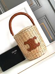 Celine Natural Logo Wicker - 22x29x21cm - 1