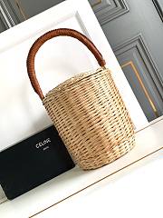 Celine Natural Logo Wicker - 22x29x21cm - 4