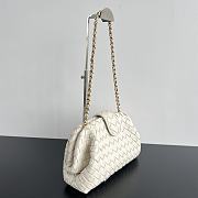 Bottega Veneta Lauren 1980 Teen White Leather Clutch - 16.5x31.5x11cm - 5