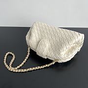 Bottega Veneta Lauren 1980 Teen White Leather Clutch - 16.5x31.5x11cm - 4