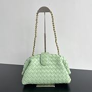 Bottega Veneta Lauren 1980 Teen Mint Leather Clutch - 16.5x31.5x11cm - 1