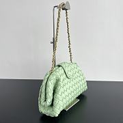 Bottega Veneta Lauren 1980 Teen Mint Leather Clutch - 16.5x31.5x11cm - 3