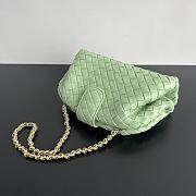 Bottega Veneta Lauren 1980 Teen Mint Leather Clutch - 16.5x31.5x11cm - 2