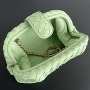 Bottega Veneta Lauren 1980 Teen Mint Leather Clutch - 16.5x31.5x11cm - 5