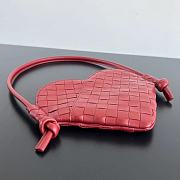 Bottega Veneta Mini Red Leather Heart Bag - 22x18x2cm - 4