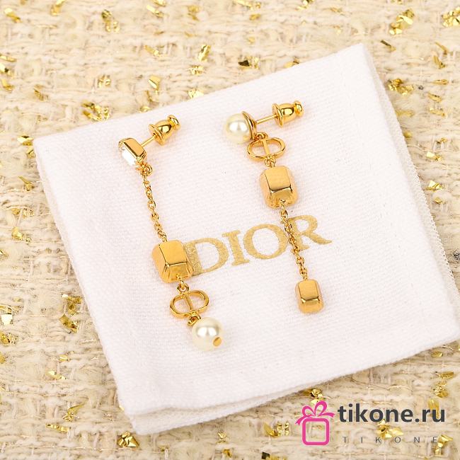 Dior Gold Long Earrings - 1