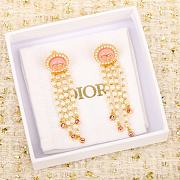 Dior Gold Long Pearl Earrings - 1