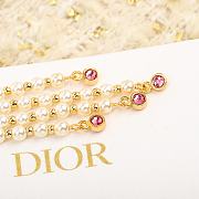 Dior Gold Long Pearl Earrings - 4