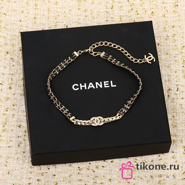 Chanel Gold Choker With Stones - 1