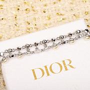 Dior Silver Pearl Bracelet With Stones - 4