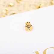 Dior Logo Gold Pearl Earrings - 3