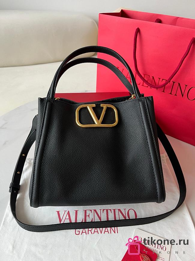 Valentino Garavani Alltime Black Leather - 26x21x17cm - 1