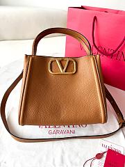 Valentino Garavani Alltime Brown Leather - 26x21x17cm - 1