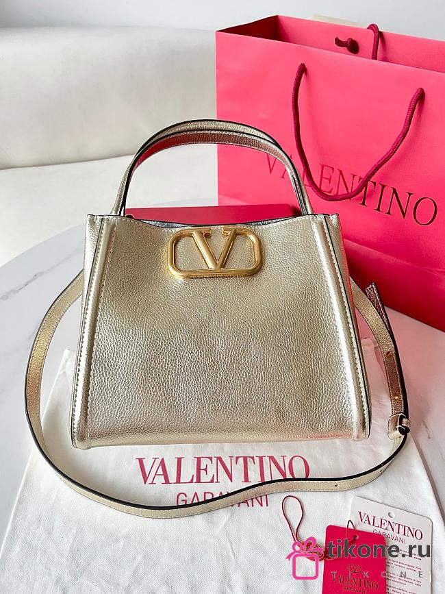 Valentino Garavani Alltime Silver Leather - 26x21x17cm - 1