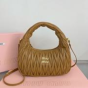 Miumiu Wander Matelassé Nappa Leather Hobo Bag Brown - 29x24x9.5cm - 1