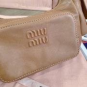 Miumiu Brown Leather Hobo Bag - 21x12x6cm - 5