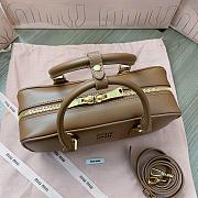 Miumiu Arcadie Leather Medium Bag Brown - 27x12x9cm - 3