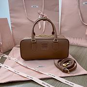 Miumiu Arcadie Leather Medium Bag Brown - 27x12x9cm - 1