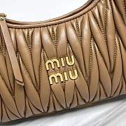 Miumiu Brown Wander Matelassé Shoulder Bag - 25x18x7cm - 4