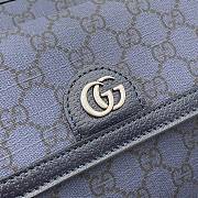 Gucci Ophidia GG Small Crossbody Bag Blue and Dark Blue Supreme Tender Canvas - 23x18.5x8cm - 3