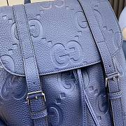 Gucci Jumbo GG Backpack Blue GG Leather - 34x41x12cm - 6