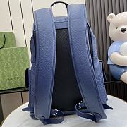 Gucci Jumbo GG Backpack Blue GG Leather - 34x41x12cm - 2