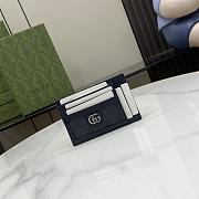 Gucci Ophidia GG Card Case Blue and Dark Blue GG Supreme Canvas - 12x8cm - 1