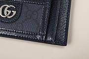 Gucci Ophidia GG Card Case Blue and Dark Blue GG Supreme Canvas - 12x8cm - 3