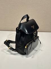 Prada Medium Re-Nylon And Brushed Leather Backpack - 25x20.5x11.5cm - 5