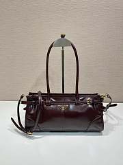 Prada Medium Leather Handbag Dark Brown - 32x15.5x12cm - 1