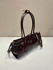 Prada Medium Leather Handbag Dark Brown - 32x15.5x12cm - 5