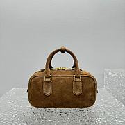 Miumiu Arcadie Padded Suede Top-Handle Bag Cocoa Brown - 22x10.5x7.5cm - 2