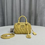 Miumiu Yellow Matelassé Leather Small Bag - 19x13x6cm - 1