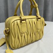 Miumiu Yellow Matelassé Leather Small Bag - 19x13x6cm - 4