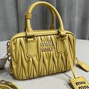 Miumiu Yellow Matelassé Leather Small Bag - 19x13x6cm - 6