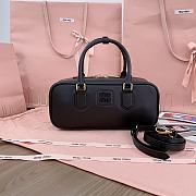 Miumiu Arcadie Leather Medium Bag Black - 27x12x9cm - 1