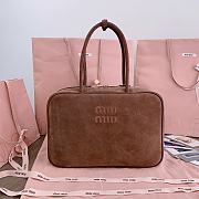 Miumiu Suede Beau Bag Brown - 34x23x10cm - 1