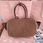 Miumiu Suede Beau Bag Brown - 34x23x10cm - 2