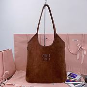 Miumiu Ivy Suede Bag Brown - 40x35cm - 1