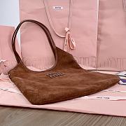 Miumiu Ivy Suede Bag Brown - 40x35cm - 6