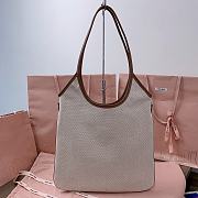 Miumiu Ivy Canvas Bag Beige - 40x35cm - 6